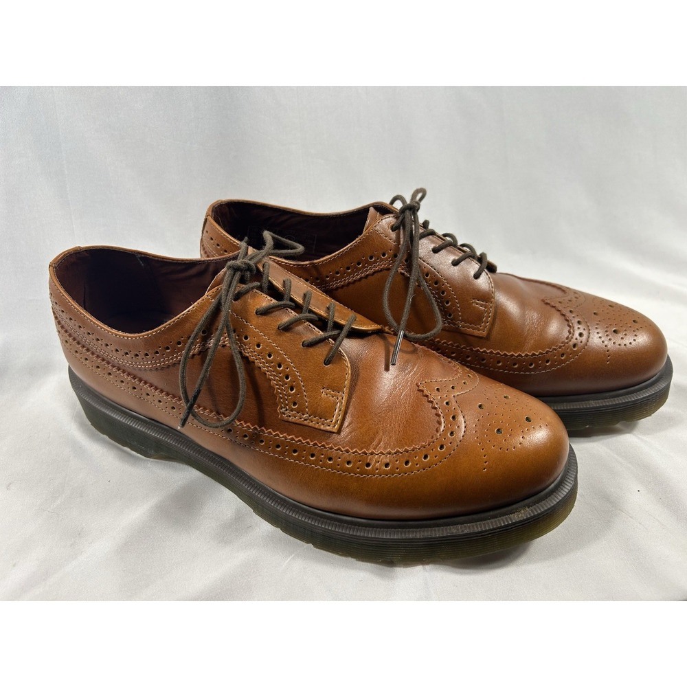 Dr Martens Brown Leather Brogue Wingtip Oxford Shoes UK 10 US 11 Near Mint Prep